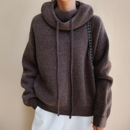 Elina | Stickad hoodie