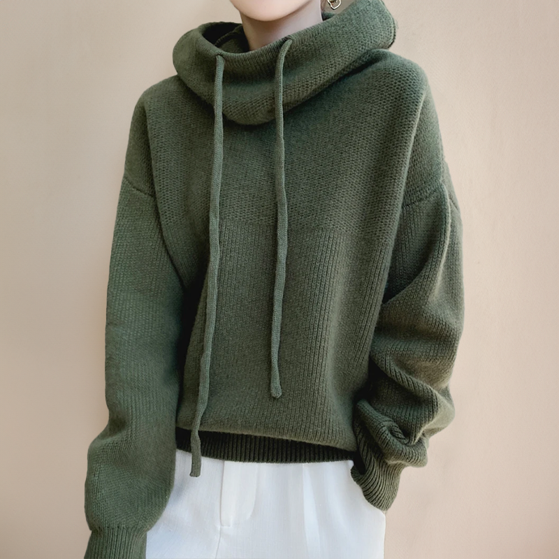 Elina | Stickad hoodie