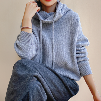 Elina | Stickad hoodie